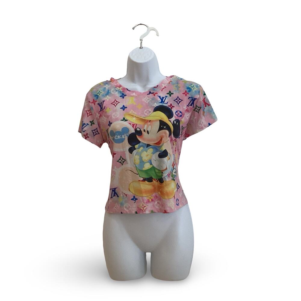 Fashion Logo Mickey cropped Tee